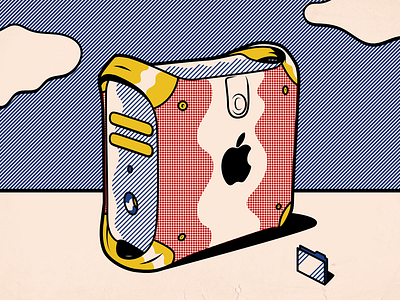 Pop Mac G4 apple mac macintosh pop art powermac g4 retro vector