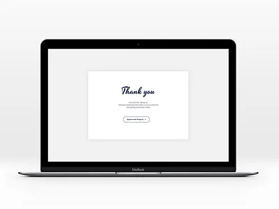 Daily UI | #077 | Thank you daily ui message register sign up thank you ui ux web welcone