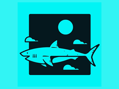Flying Shark animal clouds fly great white shark sky