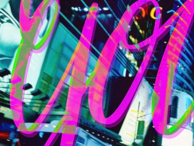 NYC design lettering neon procreate type