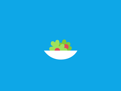 Summer Salad 2d blue food healthy illustration lunch salad summer vector