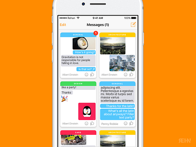 Bounce Chat App app bounce content conversation ios mobile thoughts ui