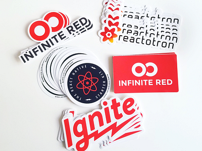 Infinite Red Stickers developers ignite infinite red react native reactotron remote work stickers swag