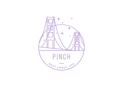 Pinch badge badge line art stamp