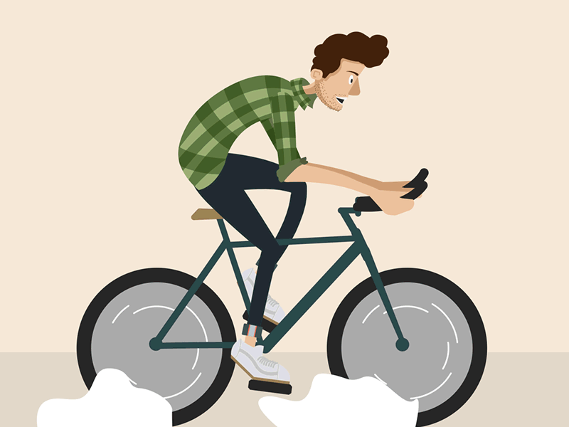 Daily Commute animation bike rubber hose 2 san francisco