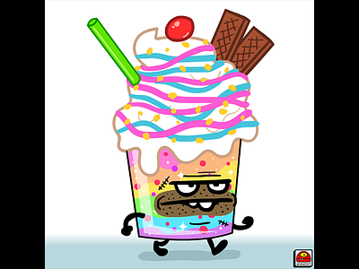 Super Sparkle Frappadrink art artist cartoon creative doodle goopymart illustration