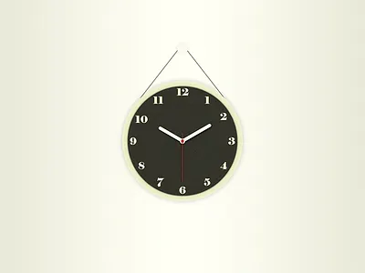 A Clock clock yellow