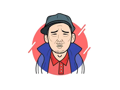 尼古拉斯.赵四-Nicholas Zhao Si charcater face head illustration nicholas photo portrait print riso self portrait si zhao