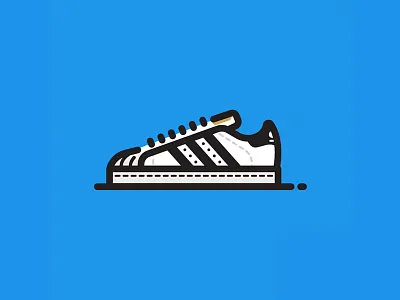 Superstar adidas illustration illustrator line art logo shoes sneakers superstar vector