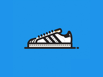 Superstar adidas illustration illustrator line art logo shoes sneakers superstar vector