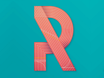 R for 'R'unning 36days r 36daysoftype illustration letter lettering mannheim number pommes r type typography vector