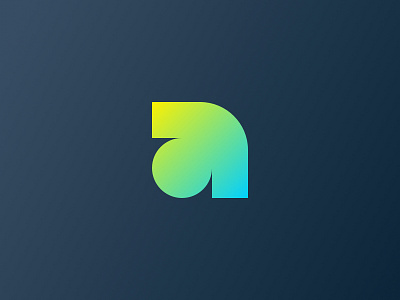a'nother a golden ratio circles yo gradients! letter minimal monogram