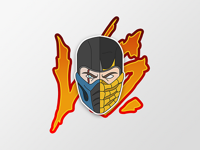 Day 10 - Fighting daily challenge design fight fighting flat game illustration mortal kombat scorpion sticker sub zero vector