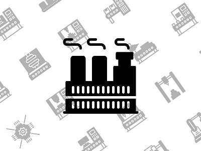 Industry Icons (Solid / Glyph Style) │ glyph icon icon set icons industrial outline solid ui user experience user interface ux