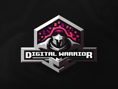 Digital Warrior branding esports identity knight logo logotype mascot soldier sport sports team warrior