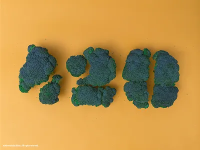 420 Food Type cannabis dimensional type food lettering food type handcrafted lettering tactile lettering type