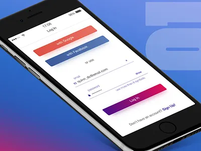 Day001- Login Screen 100days app design clean gradient interface login minimal sign in sketch ui ui challenge ux
