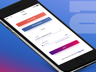 Day001- Login Screen 100days app design clean gradient interface login minimal sign in sketch ui ui challenge ux