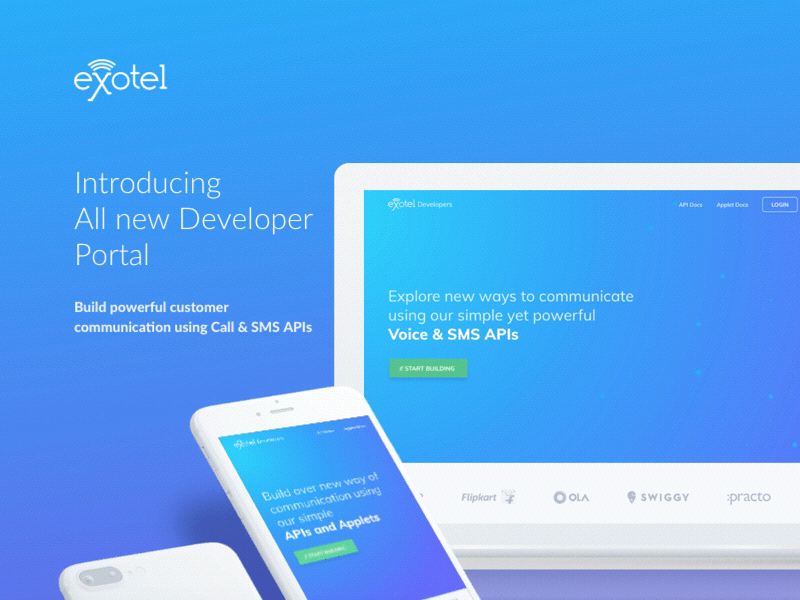 Demo Mockup Practice demo exotel mockup product website
