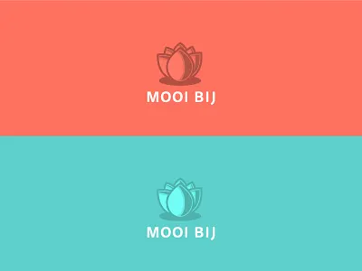 Mooibij Logo ident illustrator logo lotus lotus flower mark