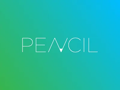 Pencil Logo Design Concept brand logo logo design mark pencil sign typographic visual identity