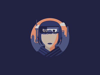 Ghost in the Shell design dkng ghost in the shell icon illustration vector