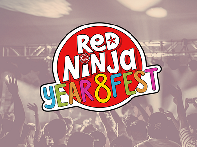 #RedNinjaYear8Fest Logo branding custom typography event branding handlettering lettering logo logo design typography