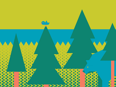 Fayettechill Earth Day Sneak Peek 1 bear bird earth day earthday geometric illustration minimal trees