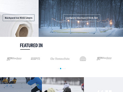 NiceRink Website bold design ecommerce hockey logos service shopping sports website