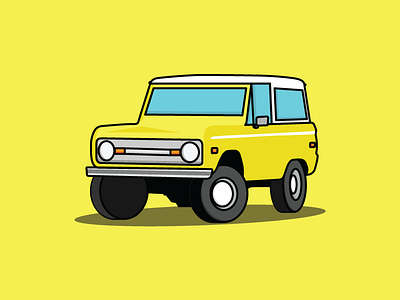 1973 Ford Bronco | MHCC bronco car classic car color flat ford illustration symbol vintage car