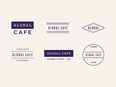 Global Cafe branding coffee logos throwbackthursday
