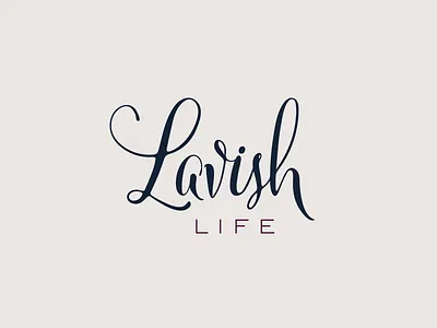 Lavish Life calligraphy cursive custom font logo typography