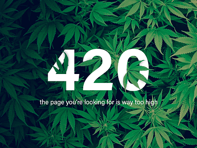 420 page not found 404 page 420 ui webdesign weed