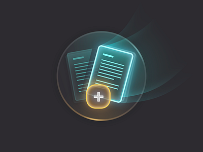 Add Doc add circle doc document icon neon style ui