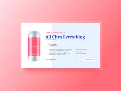 Daily UI Challenge #012 — e-commerce shop (single item) 012 beer cart challenge commerce daily dailyui e commerce item shop ui