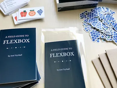 A Field Guide to Flexbox book booklet css flexbox fruit grapes shipping stickers