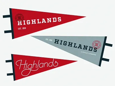 Pennants! baseball classic pennant pennants retro script sports type typography