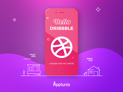 Hello Dribbble apptunix design dribbble firstshot