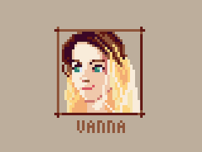 Vanna pixel pixel art pixelart portrait