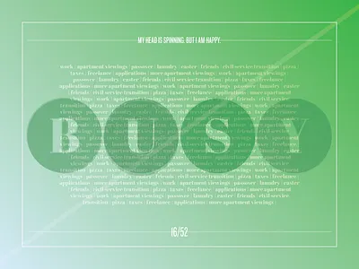 16/52 2017 busy personal projects productivity typography work