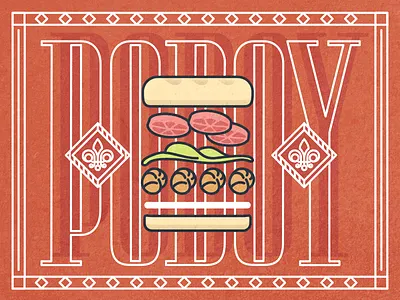 Po'Boyz All Day cajun new orleans po boy poboy type vector