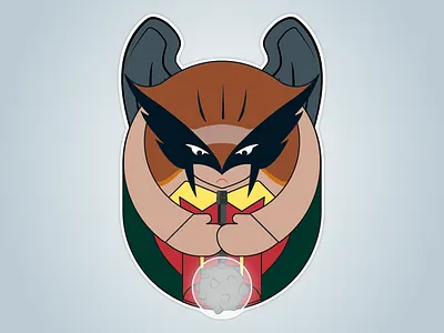 Alone Series - Hawk Girl alone illustration quote series stickers