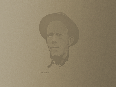 Tom Waits character gradient illustration photoshop portrait shadow