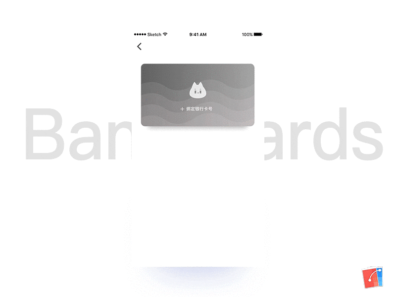 绑卡流程（bank cards） animate animation bank bankcards cad flinto sketch ue ui ux