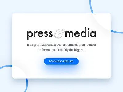 Press Page - Daily UI - #051 card daily interface press page ui