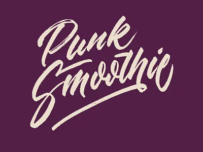 Punksmoothie brush pen lettering
