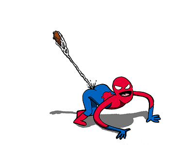 Peter Parker Pooped Poopers character character design doodle drawing illustration illustrator marvel poop spiderman superhero