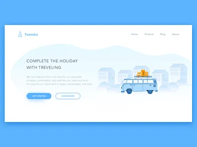 First Shot - Traveling Website design illustration traveling ui vw web design
