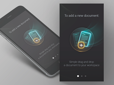 Add Document add create file neon new screen ui user