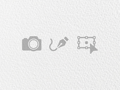 CV Icons camera cv design icon path pen transform